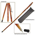 55" 3 Section Wooden Hiking Stick